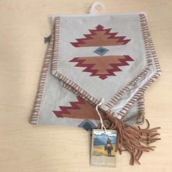 Leather Southwest Western Lodge Table Runner